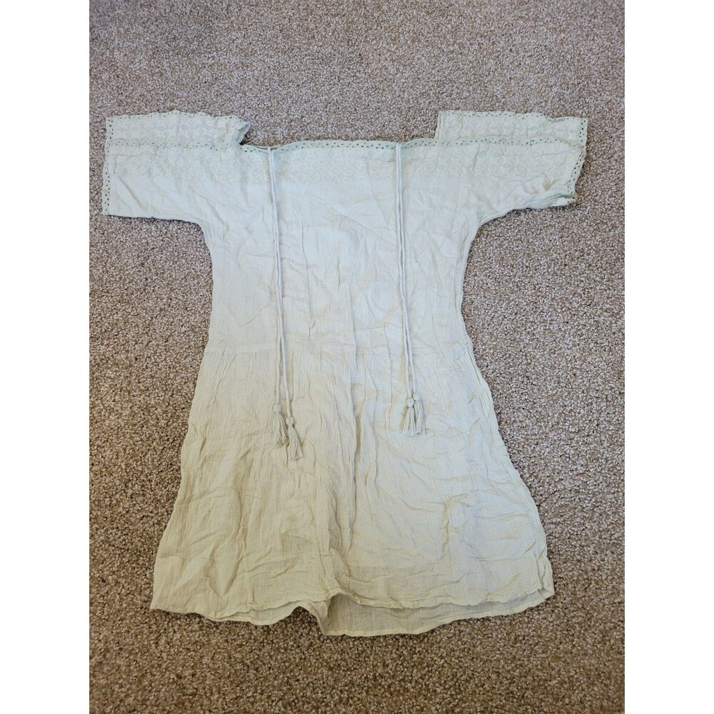 Trafaluc collection by Zara green Long Boho Short Sleeve Blouse